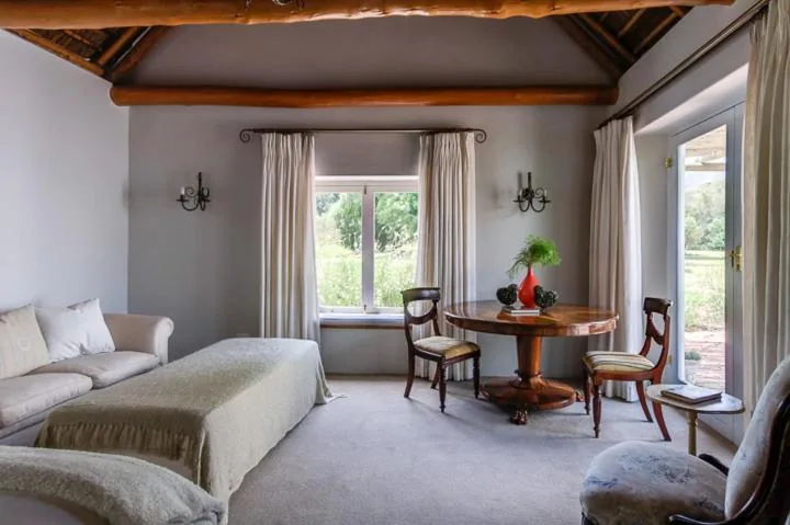 Bedroom with garden views