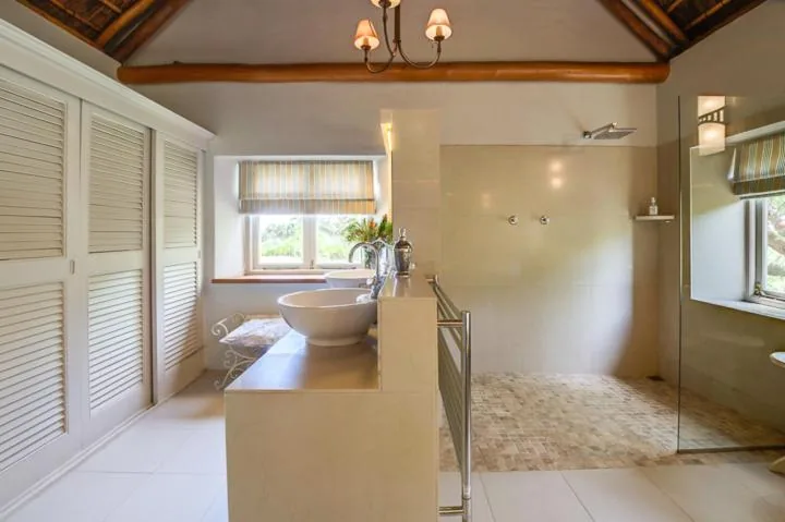 En-suite bathroom with freestanding fittings