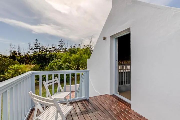 Outdoor braai and fireplace area